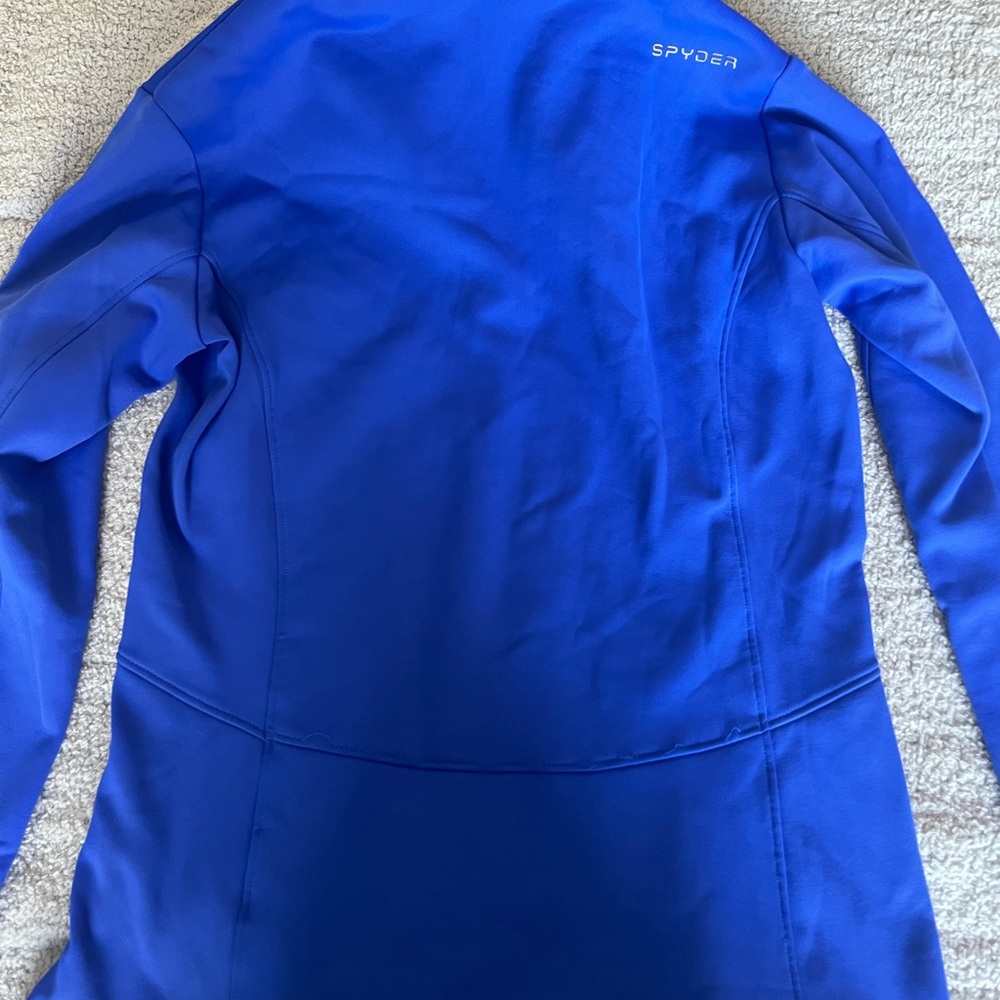 NWOT - SPYDER bright blue/purple zip long sleeve - size M